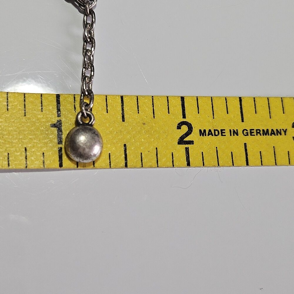 Silver Tone Clear Rhinestone Y Drop Necklace 15-16.5" - Picture 7 of 12